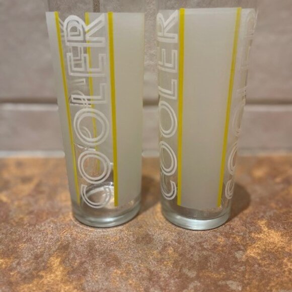 Vintage Libbey Cooler Frosted Barware Glasses Set of 2 - Picture 1 of 5